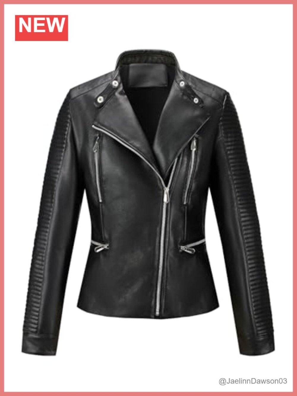 Women's Faux Leather Moto Jacket Asymmetrical Biker Quilted Zip